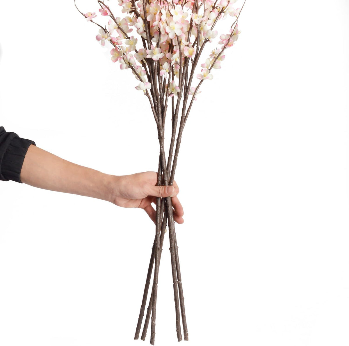 5Pcs Silk Cherry Blossom Branches 39'' Artificial Flowers Faux Cherry Blossom Stems for Vase Summer Spring Wedding Decor (5, Pink)