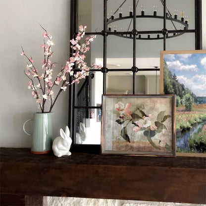 5Pcs Silk Cherry Blossom Branches 39'' Artificial Flowers Faux Cherry Blossom Stems for Vase Summer Spring Wedding Decor (5, Pink)