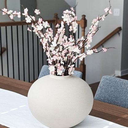 5Pcs Silk Cherry Blossom Branches 39'' Artificial Flowers Faux Cherry Blossom Stems for Vase Summer Spring Wedding Decor (5, Pink)