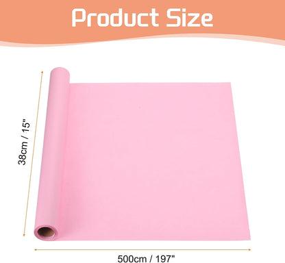 Kraft Wrapping Paper Roll, Poster Bulletin Board, [for Christmas Wrapping, Bouquet Flower Packing, Gift-Wrap] - 15 x 197 Inch / Deep Pink / 1 Roll