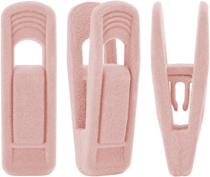 Velvet Hangers Clips for Thin Hangers(20 Pcs, Light Pink)
