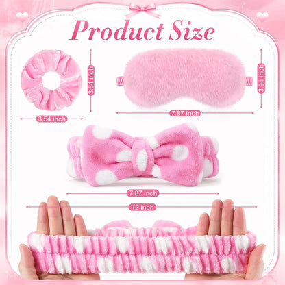 18 Pcs Sleepover Party Supplies Headbands Eye Masks Scrunchies