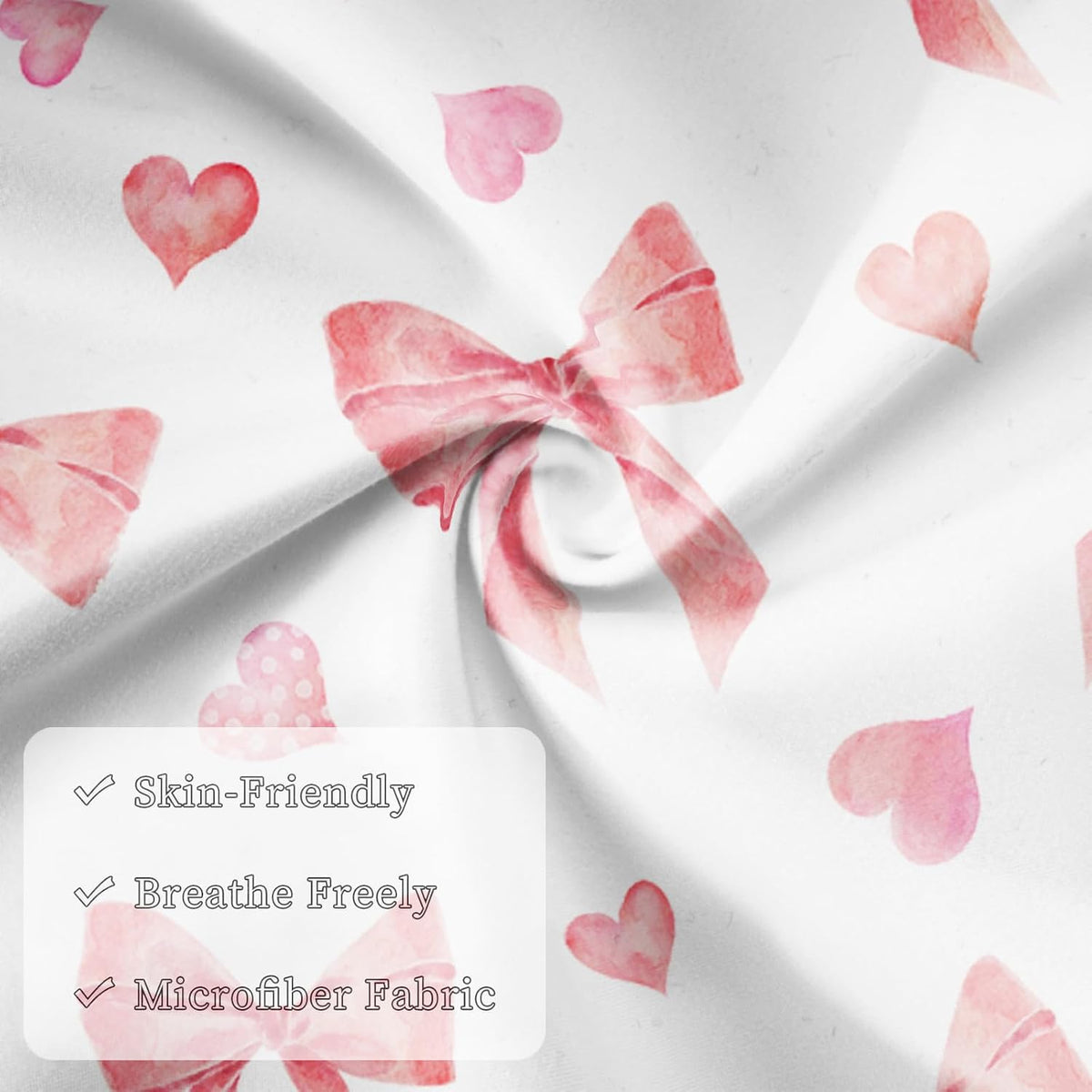 Pink Ribbon Bow Silk Satin Body Pillow Cover for Hair and Skin,Long Pillow Case Protector with Envelope Closure,Large Pillow Covers Decorative Bed Cushion Covers Cases for Sleep,20"x54",Peach
