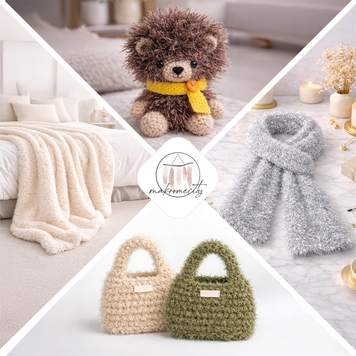 Eyelash Yarn – Fuzzy Fun Fur Yarn, 3.53 Oz (100g) 150 yd (140m), Weight 3 Light, Premium Polyester Novelty Feather Yarn for Scarves, Amigurumi, Plush Toys & Craft (Pink, 3 Skeins)