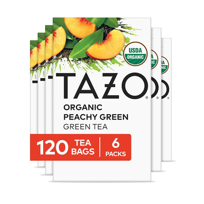 Peachy Green Tea Bags, 120 Total Bags (20ct - Pack of 6)