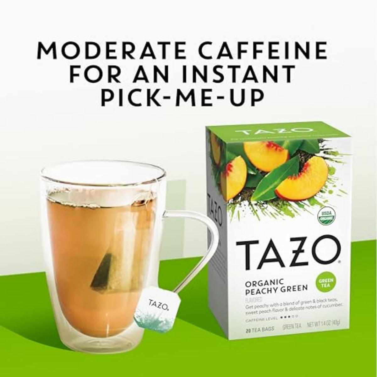 Peachy Green Tea Bags, 120 Total Bags (20ct - Pack of 6)