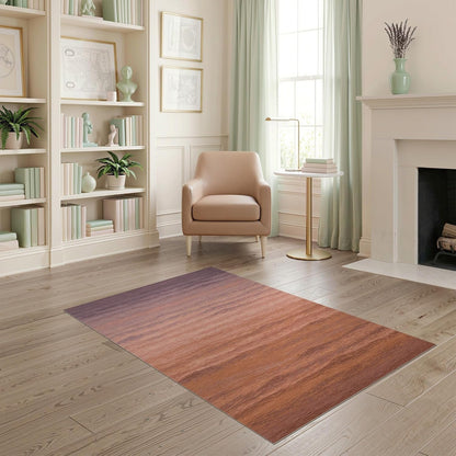 4'x6' Washable Abstract Ombre Area Rug, Sunset Flatwoven Floor Mat Non-Slip Chair-Friendly Carpet for Home Office, Gaming Room, Under Desk | Ref:2159613