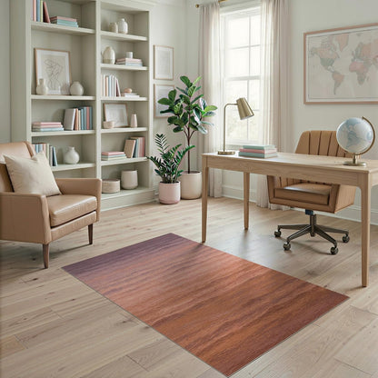 4'x6' Washable Abstract Ombre Area Rug, Sunset Flatwoven Floor Mat Non-Slip Chair-Friendly Carpet for Home Office, Gaming Room, Under Desk | Ref:2159613
