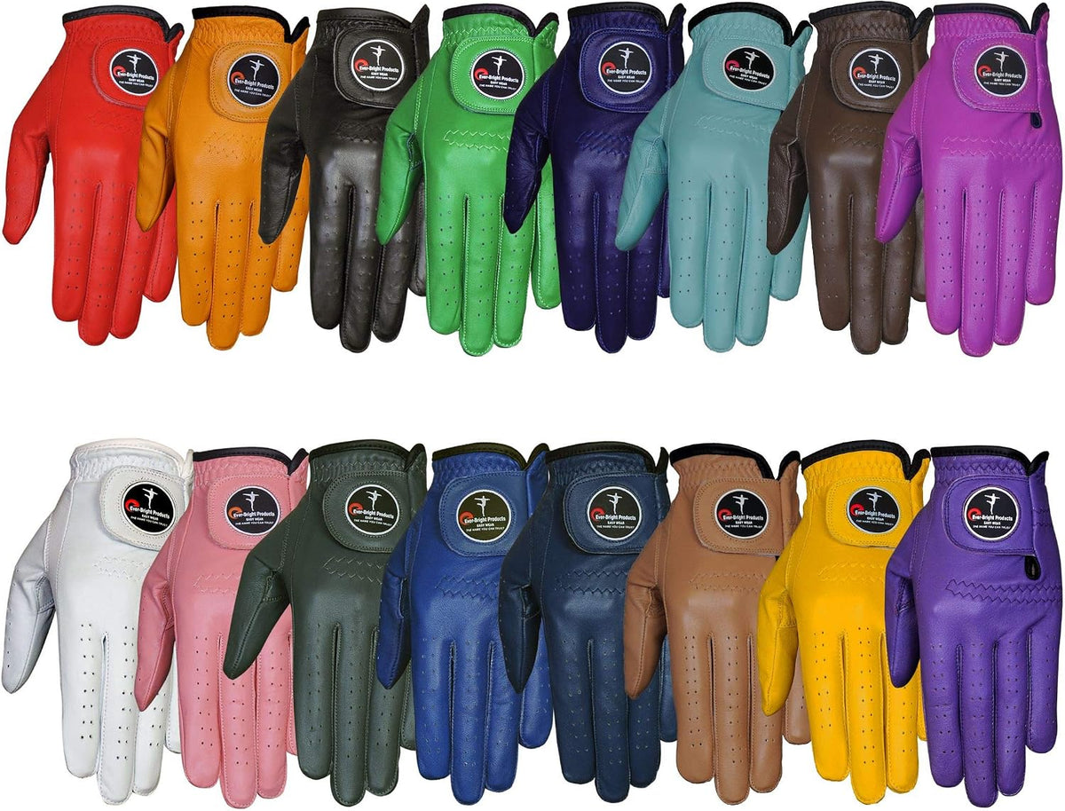 Ever-Bright Men's Golf Gloves OptiColor Premium Leather Golf Glove .