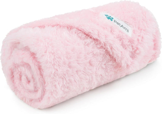 Soft Plush Sherpa Dog Blanket for Pet Cat, Small 24x32, Pink