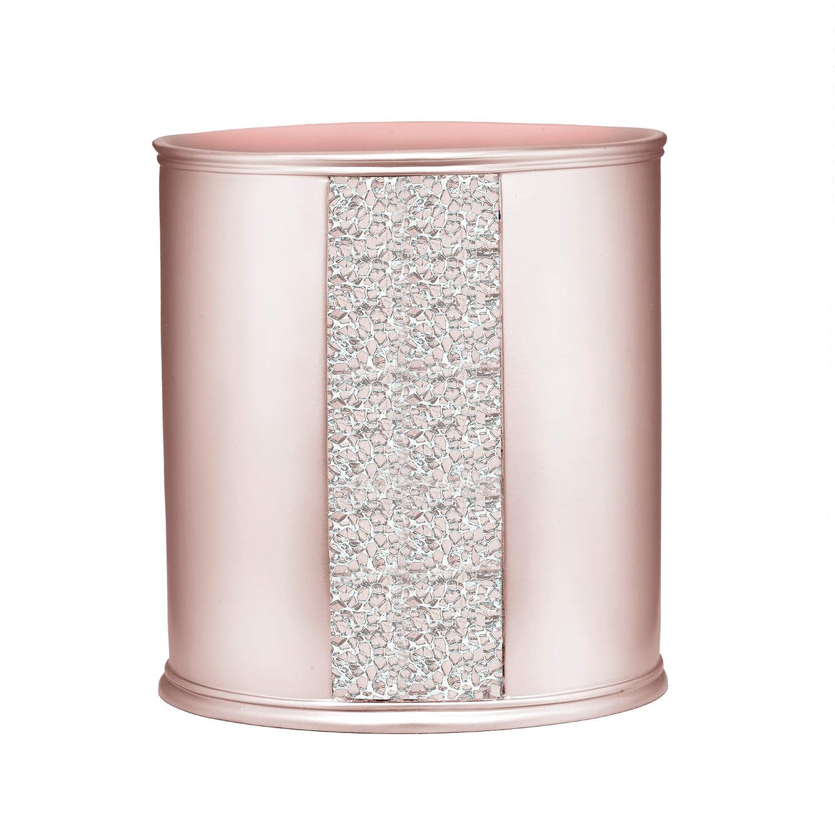 Sinatra Waste Basket Decorative Beautiful Designs Bathroom Bedroom Living Room Decor, Blush