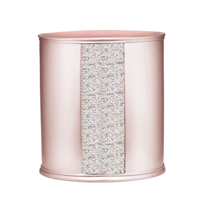 Sinatra Waste Basket Decorative Beautiful Designs Bathroom Bedroom Living Room Decor, Blush