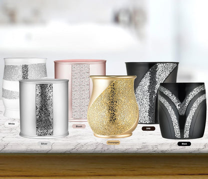 Sinatra Waste Basket Decorative Beautiful Designs Bathroom Bedroom Living Room Decor, Blush