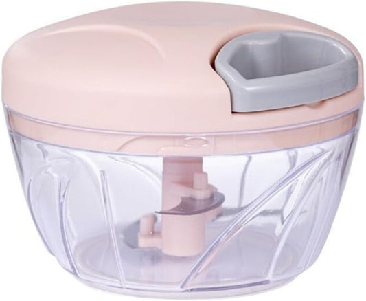 Onion Chopper, Vegetable, Garlic Kitchen Cutter with Container, Pull String Hand Manual Food Processor Mincer Shredder for Cutting Onions Chili Ginger Seasoning Food Chopper