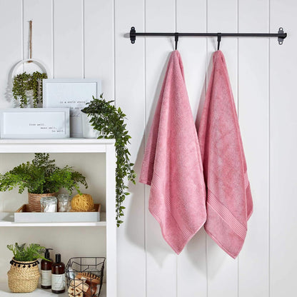 Supreme Hygro 6 Piece Towel Set | Blush Pink | 100% Luxury Supima Cotton | Ultra Soft | Super Absorbent | 650GSM | 2 Bath Towels 2 Hand Towels 2 Face Cloths