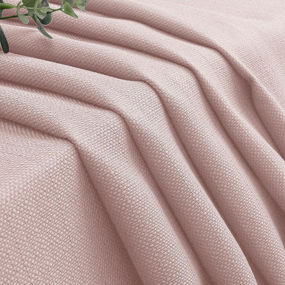 Bob Valance Curtains 18 Inch Length 1 Piece, Faux Linen Slub Solid Blush Kitchen Valance for Bedroom Living Room, Farmhouse Soft Airy Rod Pocket Small Window Curtain, Each 60Wx18L Inch