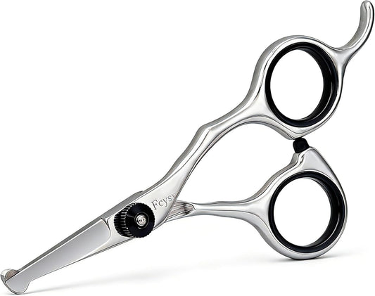 4.5 Inch Dog Grooming Scissors with Safety Round Tips, Fcysy Small Pet Hair Trimming Scissors for Face, Eyes, Ears, Nose & Paws, Professional Puppy Grooming Shears for Dogs & Cats- Black