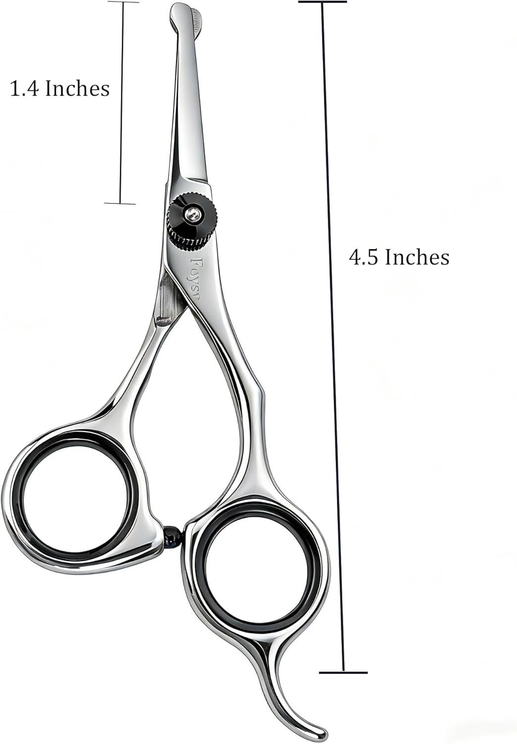 4.5 Inch Dog Grooming Scissors with Safety Round Tips, Fcysy Small Pet Hair Trimming Scissors for Face, Eyes, Ears, Nose & Paws, Professional Puppy Grooming Shears for Dogs & Cats- Black