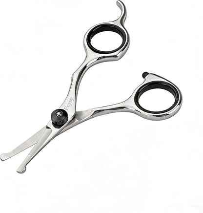 4.5 Inch Dog Grooming Scissors with Safety Round Tips, Fcysy Small Pet Hair Trimming Scissors for Face, Eyes, Ears, Nose & Paws, Professional Puppy Grooming Shears for Dogs & Cats- Black