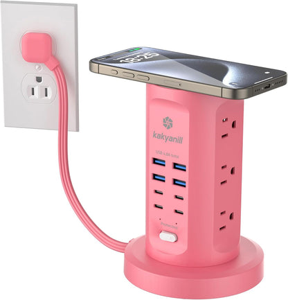Power Strip Tower, Charging Station 9 AC Outlets 8 USB Ports