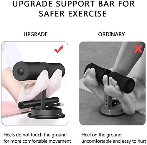 Sit Up Bar, Upgraded Sit up Assistant Device Portable Adjustable Exercise Body Fitness Equipment with Comfortable Padded for Men & Women Home Gym(Pink)