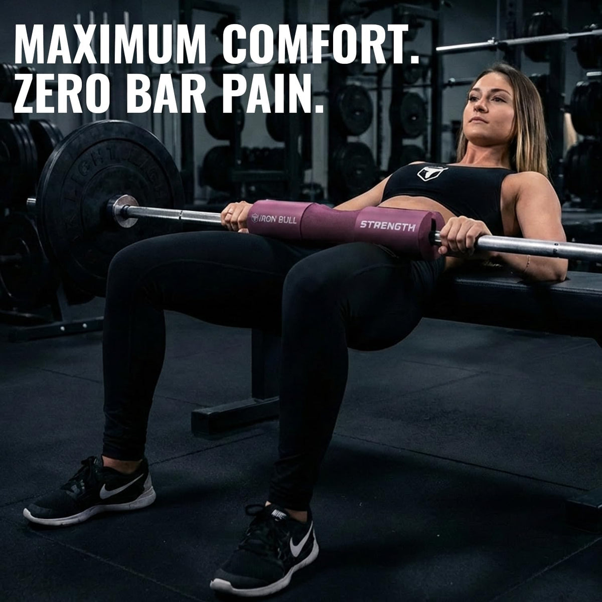Advanced Squat Pad - Barbell Pad for Hip Thrusts, Squats & Lunges - Neck & Shoulder Squat Bar Pad Cushion Support Foam for Extra Comfort