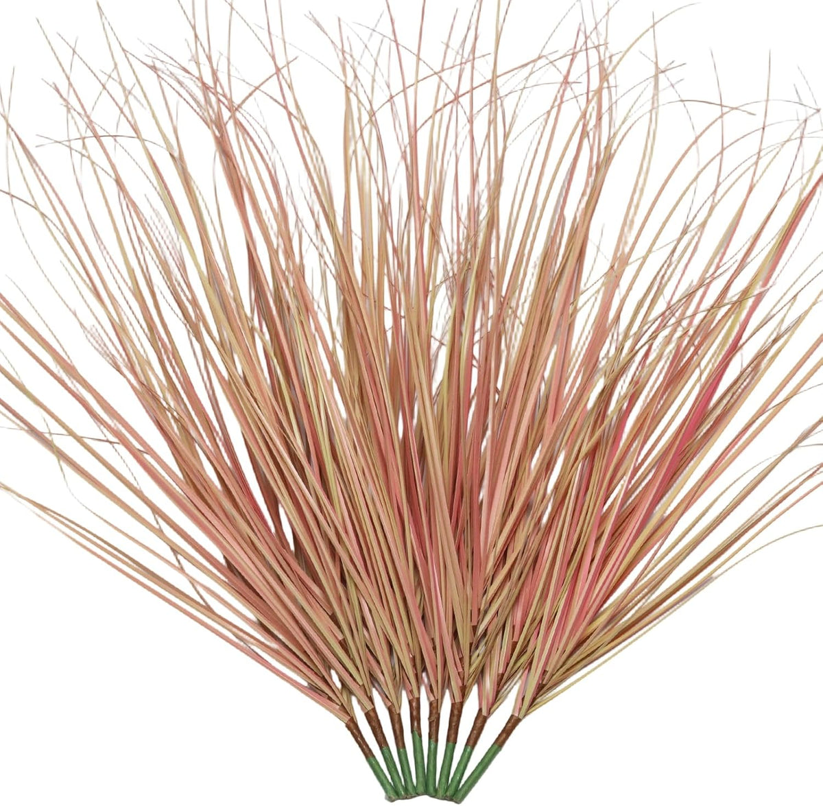 8 Pcs Artificial Grass Plants 20 Inch Fake Tall Grass Stems, Pink Stems