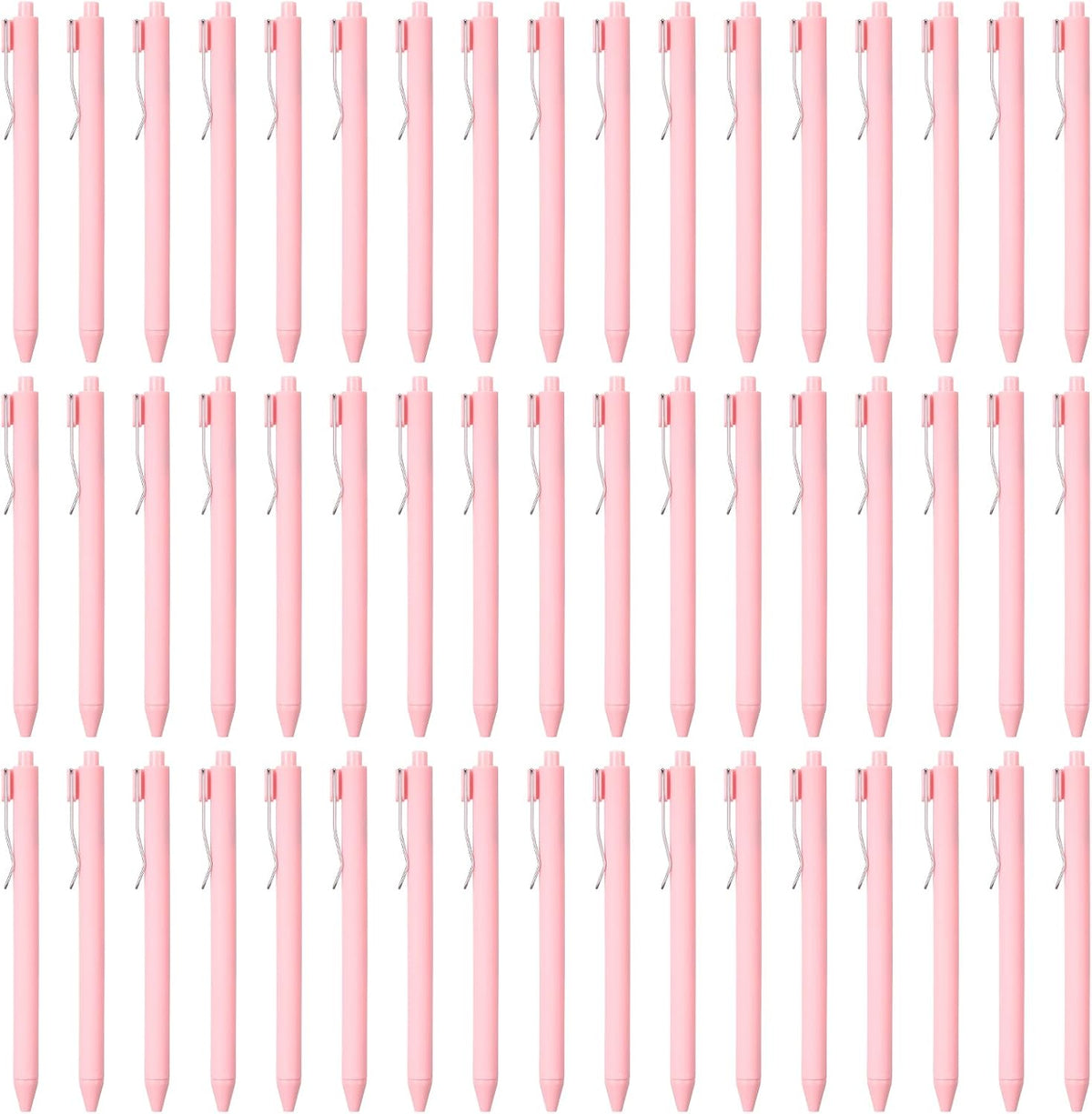 50 Pcs Pink Ballpoint Pens Bulk Retractable Writing Pens