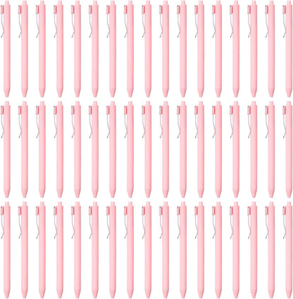 50 Pcs Pink Ballpoint Pens Bulk Retractable Writing Pens
