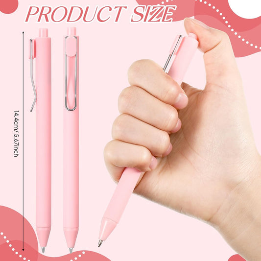 50 Pcs Pink Ballpoint Pens Bulk Retractable Writing Pens