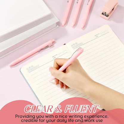 50 Pcs Pink Ballpoint Pens Bulk Retractable Writing Pens
