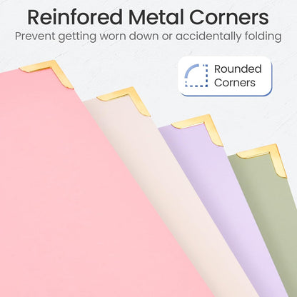 3 Ring Binder 1 Inch with Metal Corner, Letter Size, Pink