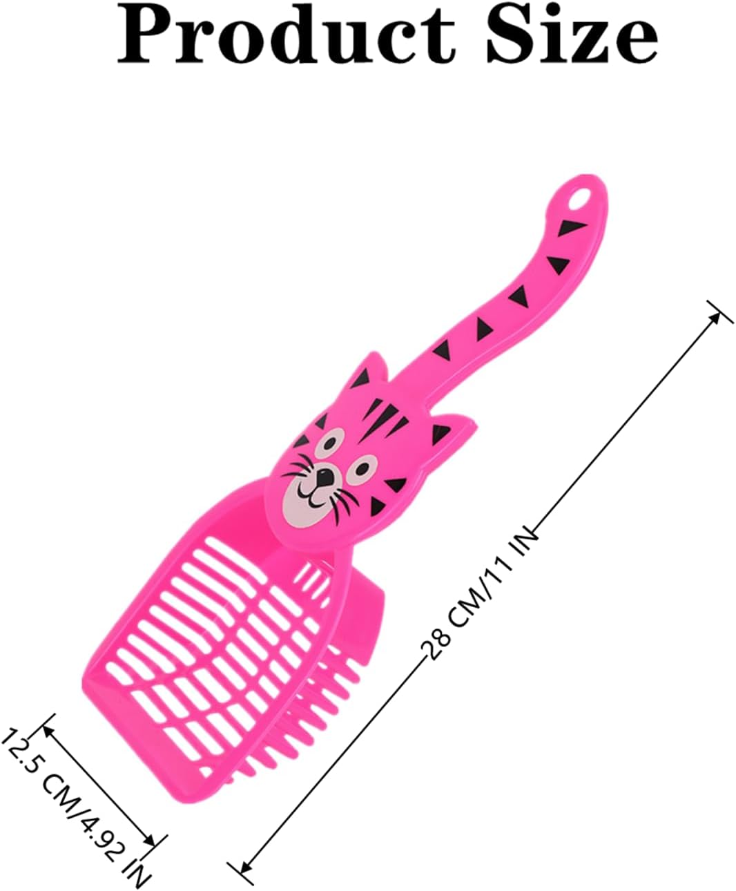 3 PCS Cat Poop Scoop Durable Cat Litter Scoop Deep Shovel Cat Litter Scooper Litter Tray Scoop Kitty Scoop Pet Poop Cleaning Tool for Pet Poop(Blue,Pink,Black)