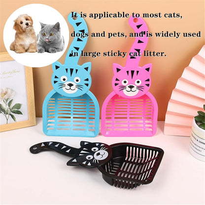 3 PCS Cat Poop Scoop Durable Cat Litter Scoop Deep Shovel Cat Litter Scooper Litter Tray Scoop Kitty Scoop Pet Poop Cleaning Tool for Pet Poop(Blue,Pink,Black)