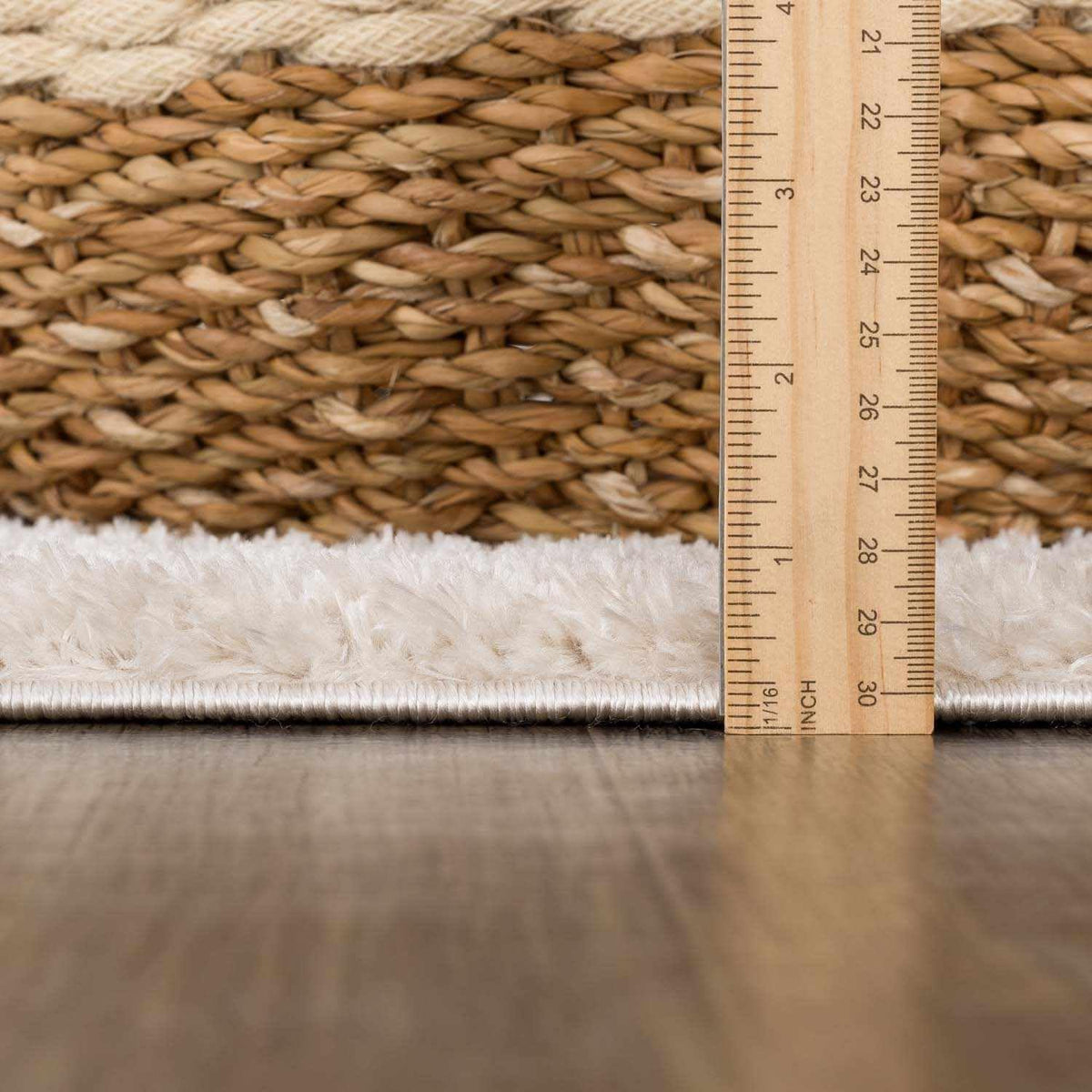 Azurite Modern Geometric Area Rug - Contemporary Abstract High Pile Carpet for Living Room, Bedroom, Dining Room - Machine Washable Rug - Peach, Beige - 2' x 2'11"