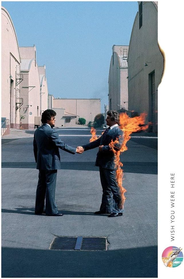 Officially Licensed Pink Floyd Wish You Were Here Art Poster - 36 x 24 Inch - Decorative Print - Poster Paper - Ready to Frame