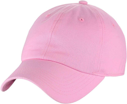 Unisex Classic Cotton Baseball Cap, Low Profile Unconstructed Blank Dad Hat, One Size