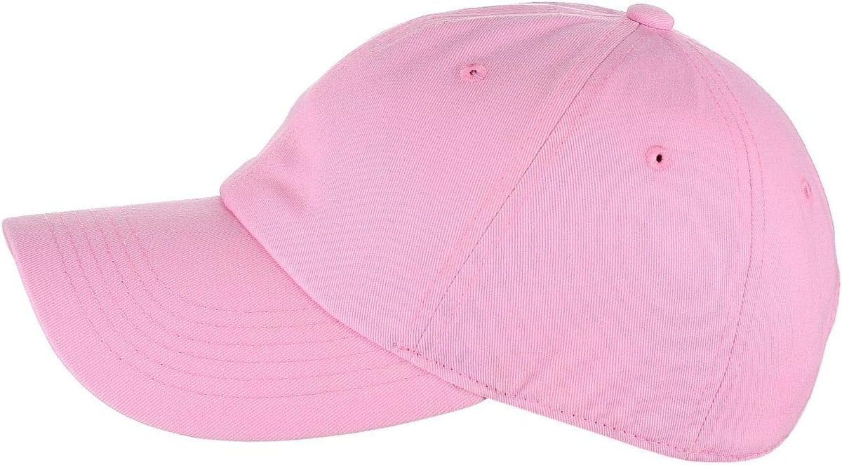 Unisex Classic Cotton Baseball Cap, Low Profile Unconstructed Blank Dad Hat, One Size