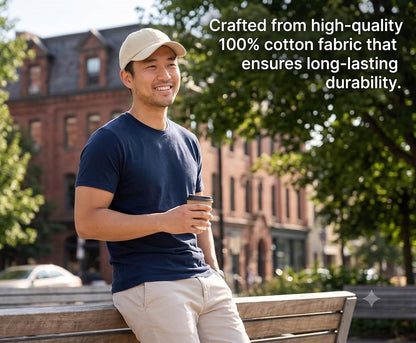Unisex Classic Cotton Baseball Cap, Low Profile Unconstructed Blank Dad Hat, One Size