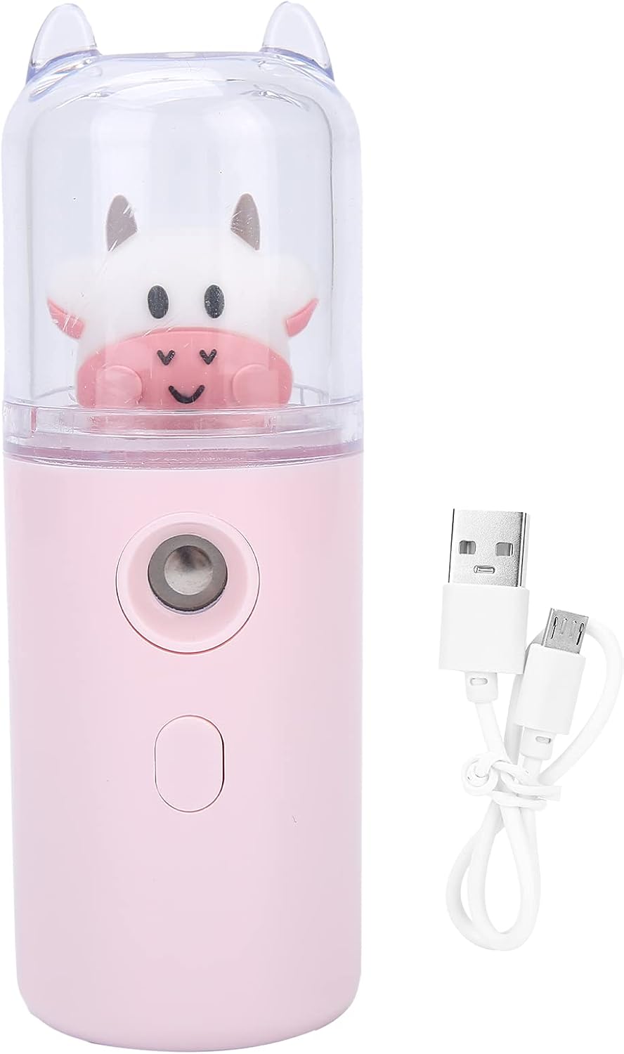 Nano Facial Mister, Cute Cartoon Animal Facial Mist Sprayer Mini Hydrating Moisturizing Cool Mist Handheld Facial Sprayer Portable Home Office Skin Moisturizing Spray(pink)
