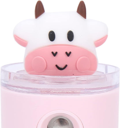 Nano Facial Mister, Cute Cartoon Animal Facial Mist Sprayer Mini Hydrating Moisturizing Cool Mist Handheld Facial Sprayer Portable Home Office Skin Moisturizing Spray(pink)