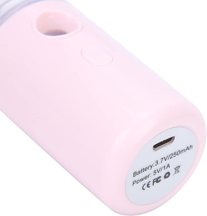 Nano Facial Mister, Cute Cartoon Animal Facial Mist Sprayer Mini Hydrating Moisturizing Cool Mist Handheld Facial Sprayer Portable Home Office Skin Moisturizing Spray(pink)