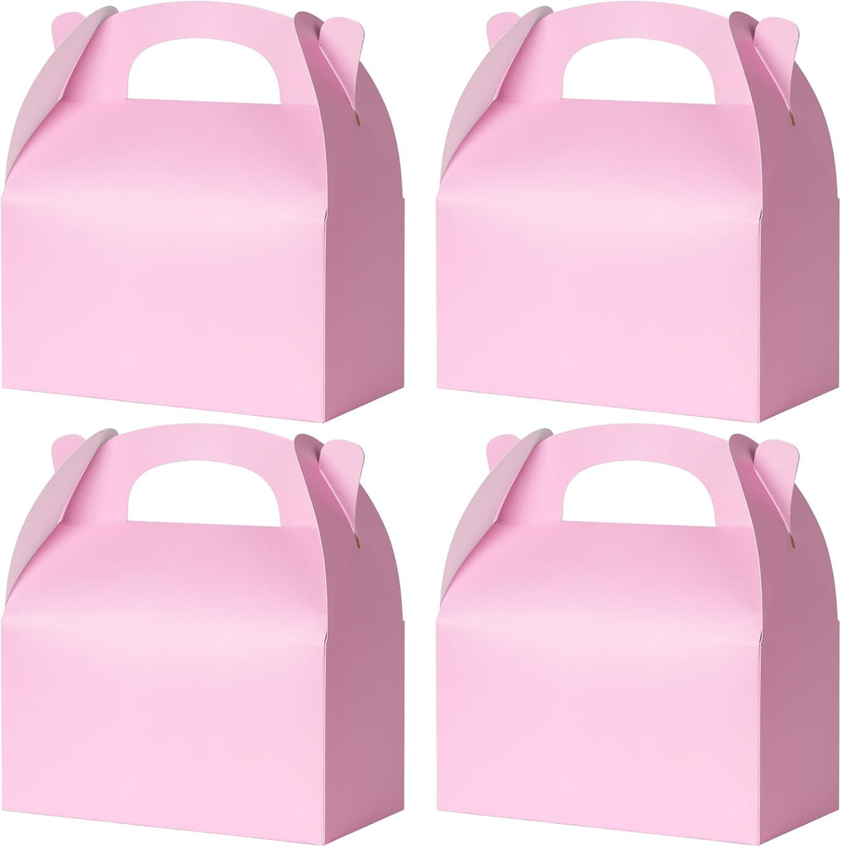 24 Pcs Pink Party Favor Treat Boxes, Pink Paper Candy Gift Gable Boxes for Party Favors, Goodie Box for Birthday Wedding Spring Baby Shower Parties Supplies Decorations, 6 x 3.5 x 3 Inches
