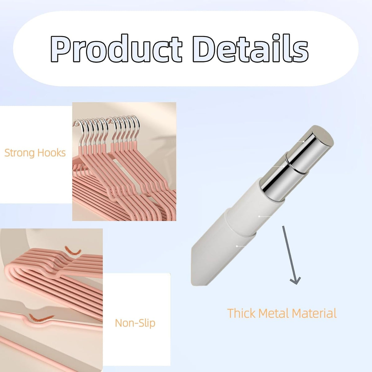 Metal Wire Clothes Hangers Coat Hangers Standard Hangers for Shirts
