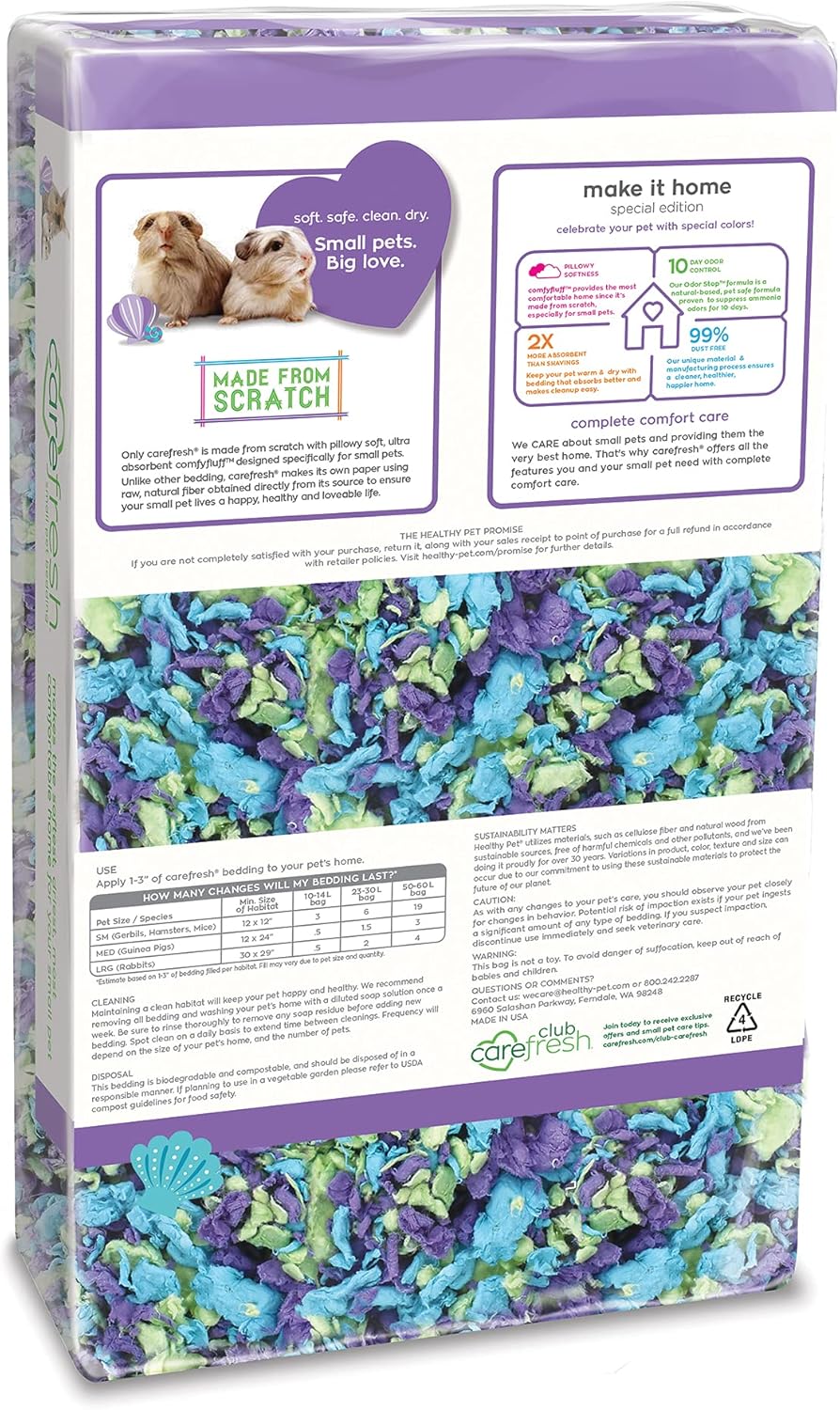 Healthy Pet 02300630: CareFresh Special Edition Small Animal Bedding, Sea Glass, 23L