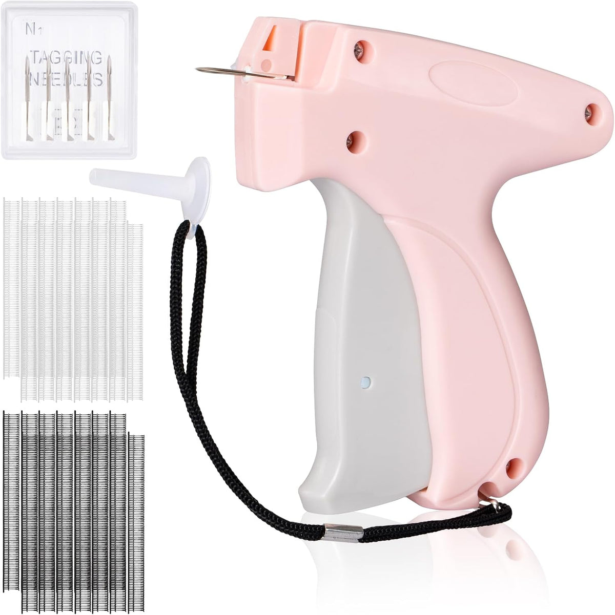 Handheld Tagging Gun for Clothes, with 3000 Fasteners, Pink