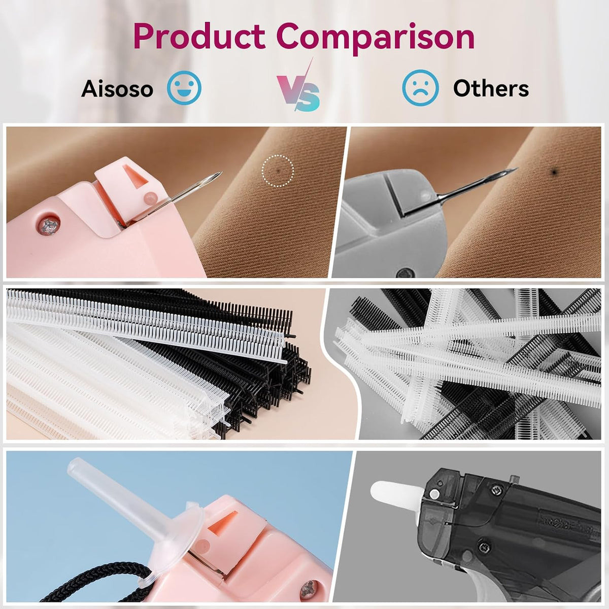 Handheld Tagging Gun for Clothes, with 3000 Fasteners, Pink