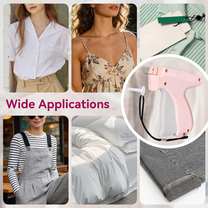 Handheld Tagging Gun for Clothes, with 3000 Fasteners, Pink
