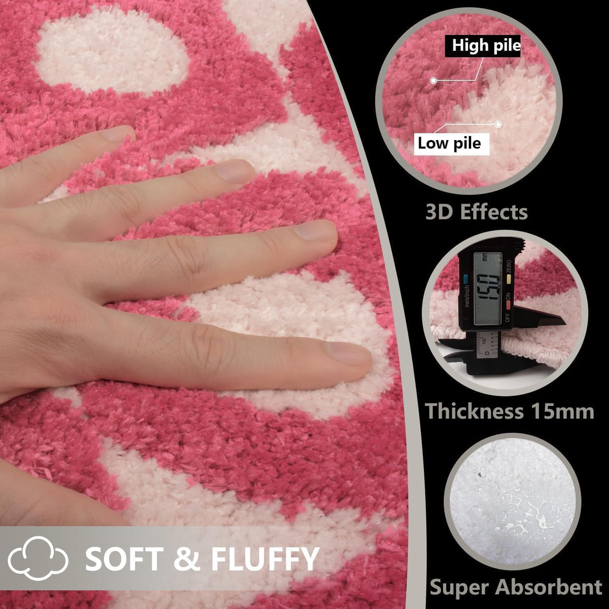 KOEXM You Look Good Bath Mat Pink, Cute Bathroom Rugs for Girls Fun Funny