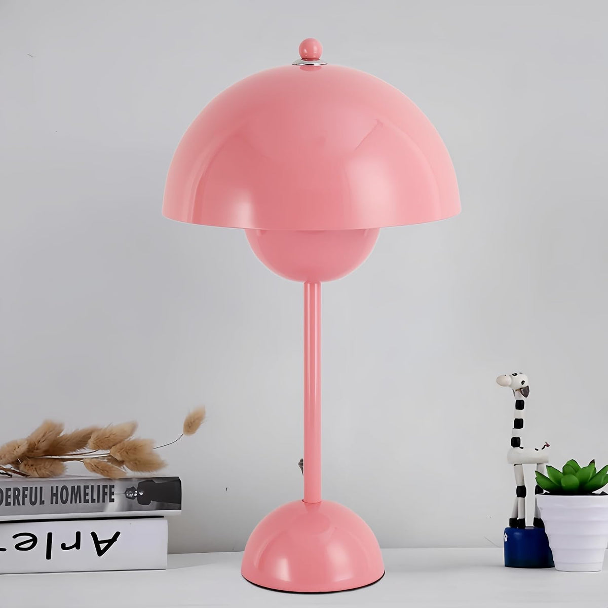 Creative Mid-Century Modern Bud Table Lamp for Home&Office, Light Pink